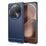 For OPPO Find X6 5G Brushed Texture Carbon Fiber TPU Phone Case(Blue)