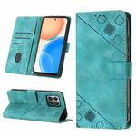 For Honor X8 4G Skin-feel Embossed Leather Phone Case(Green)