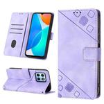 For Honor X6 / X8 5G Skin-feel Embossed Leather Phone Case(Light Purple)