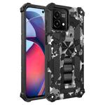 For Motorola Moto G Stylus 5G 2023 Camouflage Armor Kickstand TPU + PC Magnetic Phone Case(Black)