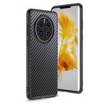 For Huawei Mate 50 Pro wlons Magsafe Carbon Fiber Kevlar TPU Phone Case(Black)