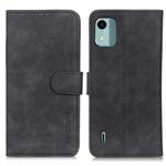 For Nokia C12 4G KHAZNEH Retro Texture Flip Leather Phone Case(Black)