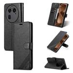 For OPPO Find X6 AZNS Sheepskin Texture Flip Leather Phone Case(Black)
