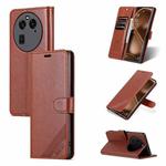 For OPPO Find X6 AZNS Sheepskin Texture Flip Leather Phone Case(Brown)