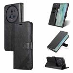 For Honor Magic5 AZNS Sheepskin Texture Flip Leather Phone Case(Black)
