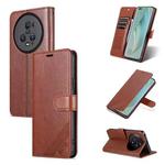 For Honor Magic5 Pro AZNS Sheepskin Texture Flip Leather Phone Case(Brown)