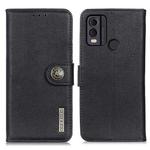 For Nokia C22 4G KHAZNEH Cowhide Texture Flip Leather Phone Case(Black)