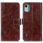 For Nokia C12 4G Retro Crazy Horse Texture Leather Phone Case(Brown)