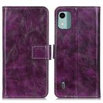 For Nokia C12 4G Retro Crazy Horse Texture Leather Phone Case(Purple)
