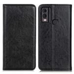 For Nokia C12 4G Magnetic Crazy Horse Texture Leather Phone Case(Black)