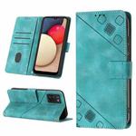 For Samsung Galaxy A02s 164mm Skin-feel Embossed Leather Phone Case(Green)