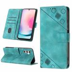 For Samsung Galaxy A24 4G Skin-feel Embossed Leather Phone Case(Green)