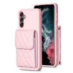 For Samsung Galaxy A14 4G / 5G Vertical Wallet Rhombic Leather Phone Case(Pink)