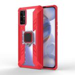 For Huawei Honor 30 PC + TPU Anti-fall Protective Case with Invisible Ring Holder(Red)