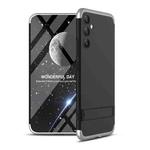 For Samsung Galaxy A34 5G GKK Three Stage Splicing Full Coverage PC Phone Case(Black Silver)