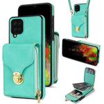For Samsung Galaxy A12 5G Zipper Hardware Card Wallet Phone Case(Mint Green)