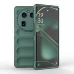 For OPPO Find X6 5G Magic Shield TPU + Flannel Phone Case(Dark Green)