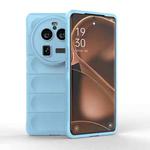 For OPPO Find X6 Pro 5G Magic Shield TPU + Flannel Phone Case(Light Blue)