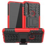 For Motorola Moto G Power Tire Texture Shockproof TPU + PC Protective Case with Holder(Red)