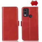 For Nokia C22 4G Crazy Horse Top Layer Cowhide Leather Phone Case(Red)