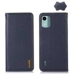 For Nokia C12 4G KHAZNEH Nappa Top Layer Cowhide Leather Phone Case(Blue)
