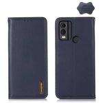 For Nokia C22 4G KHAZNEH Nappa Top Layer Cowhide Leather Phone Case(Blue)