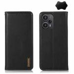 For Xiaomi Redmi Note 12 Turbo 5G KHAZNEH Nappa Top Layer Cowhide Leather Phone Case(Black)