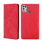 For Infinix Hot 11 Play Skin Feel Magnetic Horizontal Flip Leather Phone Case(Red)