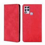 For Infinix Hot 11 RU Version Skin Feel Magnetic Horizontal Flip Leather Phone Case(Red)