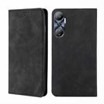 For Infinix Hot 20 4G Skin Feel Magnetic Horizontal Flip Leather Phone Case(Black)