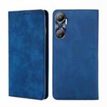 For Infinix Hot 20 4G Skin Feel Magnetic Horizontal Flip Leather Phone Case(Blue)