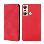 For Infinix Hot 20i Skin Feel Magnetic Horizontal Flip Leather Phone Case(Red)