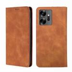 For Infinix Zero 20 Skin Feel Magnetic Horizontal Flip Leather Phone Case(Light Brown)