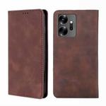 For Infinix Zero 20 Skin Feel Magnetic Horizontal Flip Leather Phone Case(Dark Brown)