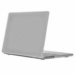 For MacBook Pro 14.2 inch A2442 2021 WIWU Ikavlar Crystal Shield Carbon Fiber Texture Laptop Case(Transparent White)