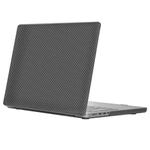 For MacBook Air 13.3 inch 2020 WIWU Ikavlar Crystal Shield Carbon Fiber Texture Laptop Case(Transparent Black)