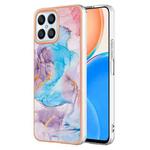 For Honor X8 4G Electroplating IMD TPU Phone Case(Blue Marble)