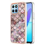 For Honor X8 5G Electroplating IMD TPU Phone Case(Pink Scales)