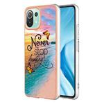 For Xiaomi 11 Lite Electroplating IMD TPU Phone Case(Dream Butterfly)