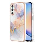 For Samsung Galaxy A24 Electroplating IMD TPU Phone Case(White Marble)