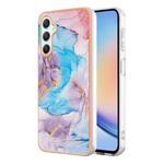 For Samsung Galaxy A24 Electroplating IMD TPU Phone Case(Blue Marble)
