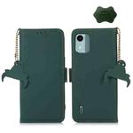 For Nokia C12 4G Genuine Leather Magnetic RFID Leather Phone Case(Green)