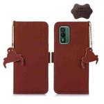 For Nokia XR21 Genuine Leather Magnetic RFID Leather Phone Case(Coffee)