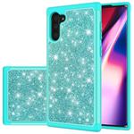 For Samsung Galaxy Note 10 Glitter Powder Contrast Skin Shockproof Silicone + PC Protective Case(Green)