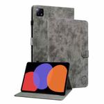 For Xiaomi Pad 6 / Pad 6 Pro Tiger Pattern Flip Leather Tablet Case(Grey)