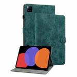 For Xiaomi Pad 6 / Pad 6 Pro Tiger Pattern Flip Leather Tablet Case(Dark Green)