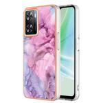 For OnePlus Nord N300 / OPPO A57 4G 2022 / Realme Narzo 50 5G Global / OPPO K10 5G Global Electroplating Marble Dual-side IMD Phone Case(Pink 013)