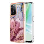 For OnePlus Nord N300 / OPPO A57 4G 2022 / Realme Narzo 50 5G Global / OPPO K10 5G Global Electroplating Marble Dual-side IMD Phone Case(Rose Red 014)
