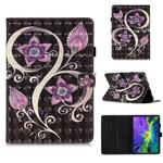 For iPad Pro 11 (2020) 3D Colored Drawing Horizontal Flip Leather Tablet Case, with Sleep / Wake-up Function & Holder & Card Slo & Wallet(Peacock Flower)