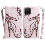 For Huawei nova Y61 / Enjoy 50z 3D Colored Horizontal Flip Leather Phone Case(Butterfly High-heeled)